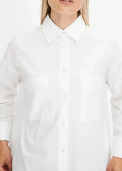 Oversize-Hemdbluse aus reiner Baumwolle