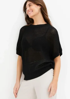 Oversize-Pullover aus Baumwoll-Mix