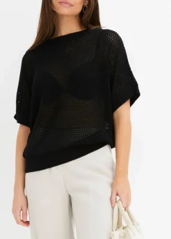 Oversize-Pullover aus Baumwoll-Mix