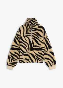 Oversize-Pullover aus Teddyfleece