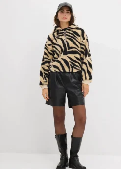 Oversize-Pullover aus Teddyfleece