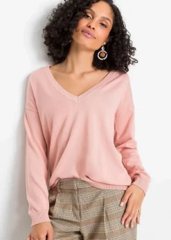 Oversize-Pullover aus Viskose- mix