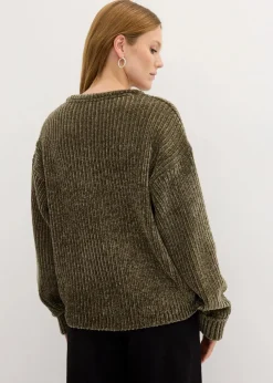 Oversize-Pullover aus weichem Chenille