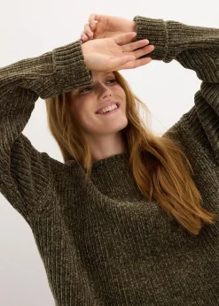 Oversize-Pullover aus weichem Chenille