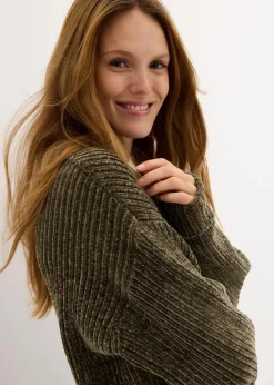 Oversize-Pullover aus weichem Chenille