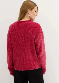 Oversize-Pullover aus weichem Chenille