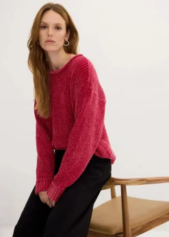 Oversize-Pullover aus weichem Chenille