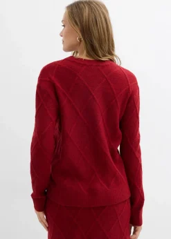 Oversize-Pullover aus Zopfstrick