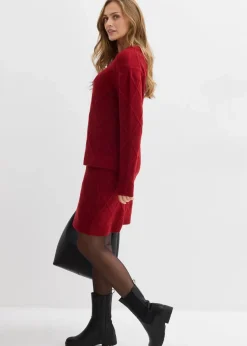 Oversize-Pullover aus Zopfstrick