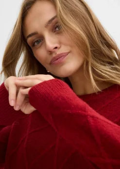 Oversize-Pullover aus Zopfstrick