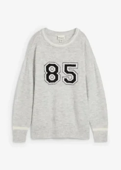 Oversize-Pullover mit überschnittener Schulter