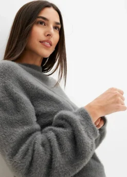 Oversize-Pullover mit tiefem Rückenausschnitt