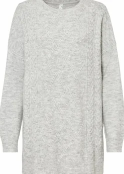 Oversize-Pullover mit Zopfmuster