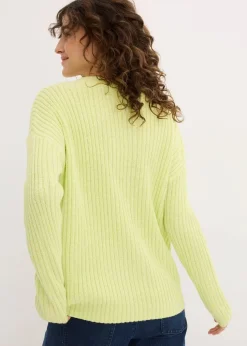 Oversize-Pullover mit Zopfmuster