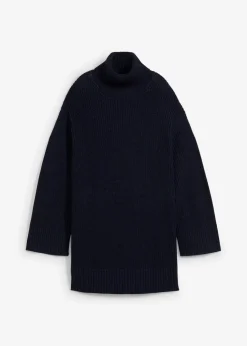 Oversize-Rollkragenpullover aus Baumwoll-Mix