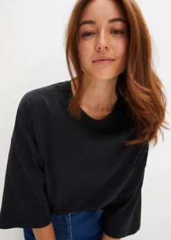 Oversize-Shirt aus elastischem Bio-Baumwoll-Mix