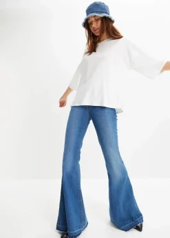 Oversize-Shirt aus elastischem Bio-Baumwoll-Mix