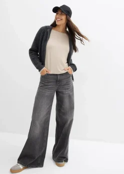 Oversize-Shirt aus fließendem Viskose-Elasthan-Mix