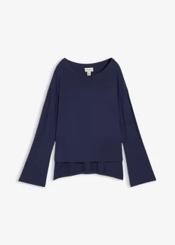 Oversize-Shirt aus fließendem Viskose-Elasthan-Mix