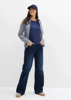 Oversize-Shirt aus fließendem Viskose-Elasthan-Mix