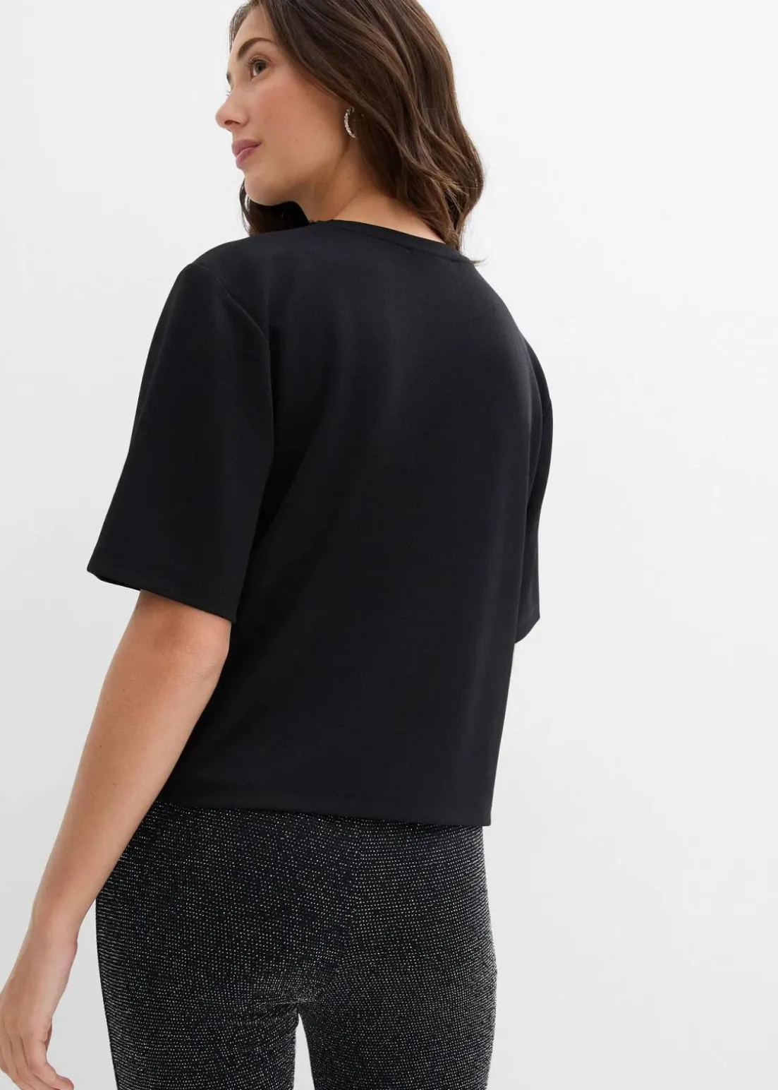 Oversize-Shirt mit Perlenbesatz