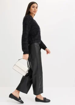 Oversize-Strickjacke mit Bändchengarn