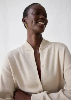 Oversize-Strickjacke mit Merinowolle