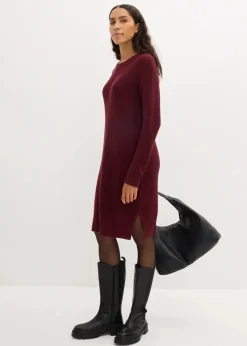 Oversize-Strickkleid aus Rippstrick