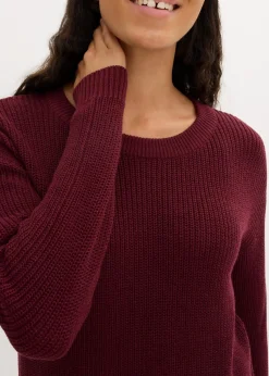 Oversize-Strickkleid aus Rippstrick