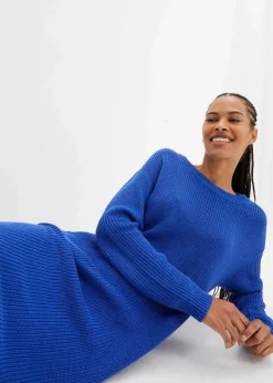 Oversize-Strickkleid aus Rippstrick