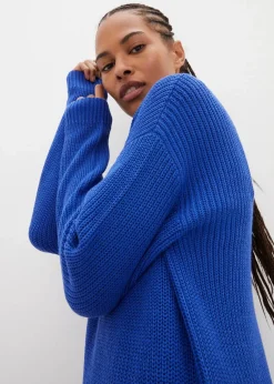 Oversize-Strickkleid aus Rippstrick