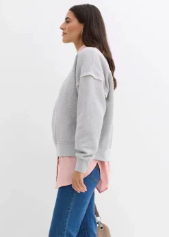 Oversize-Sweatshirt aus Baumwoll-Mix