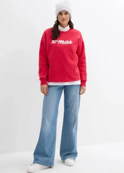 Oversize-Sweatshirt aus Baumwoll-Mix