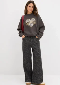 Oversize-Sweatshirt aus Baumwoll-Mix