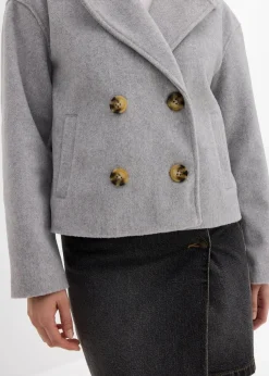 Oversize-Trenchjacke in Wolloptik