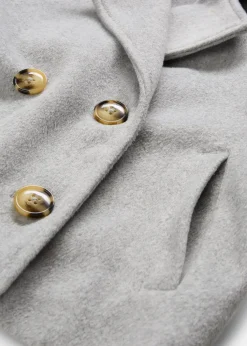 Oversize-Trenchjacke in Wolloptik