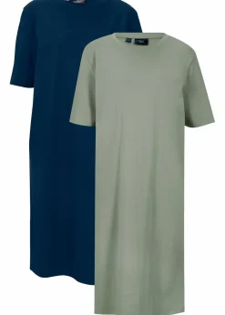 Oversize-T-Shirtkleid aus reiner Baumwolle (2er Pack)