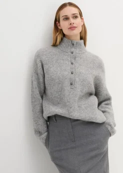 Oversize-Wollpullover mit Alpaka