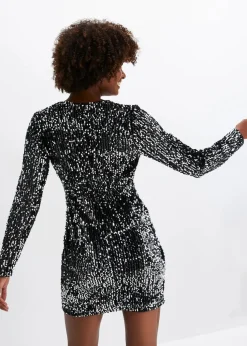 Paillettenkleid aus softem Samt