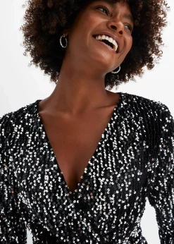 Paillettenkleid aus softem Samt