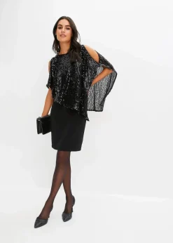 Paillettenkleid mit Überwurf