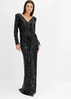 Paillettenkleid mit Drapierung