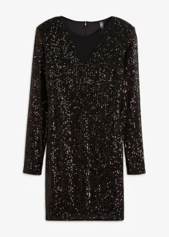 Paillettenkleid mit Schulterpolstern