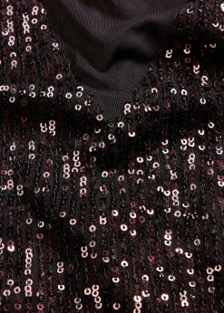 Paillettenkleid mit Schulterpolstern