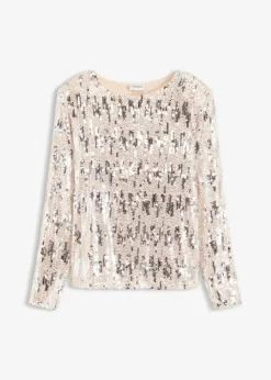 Pailletten-Langarmshirt