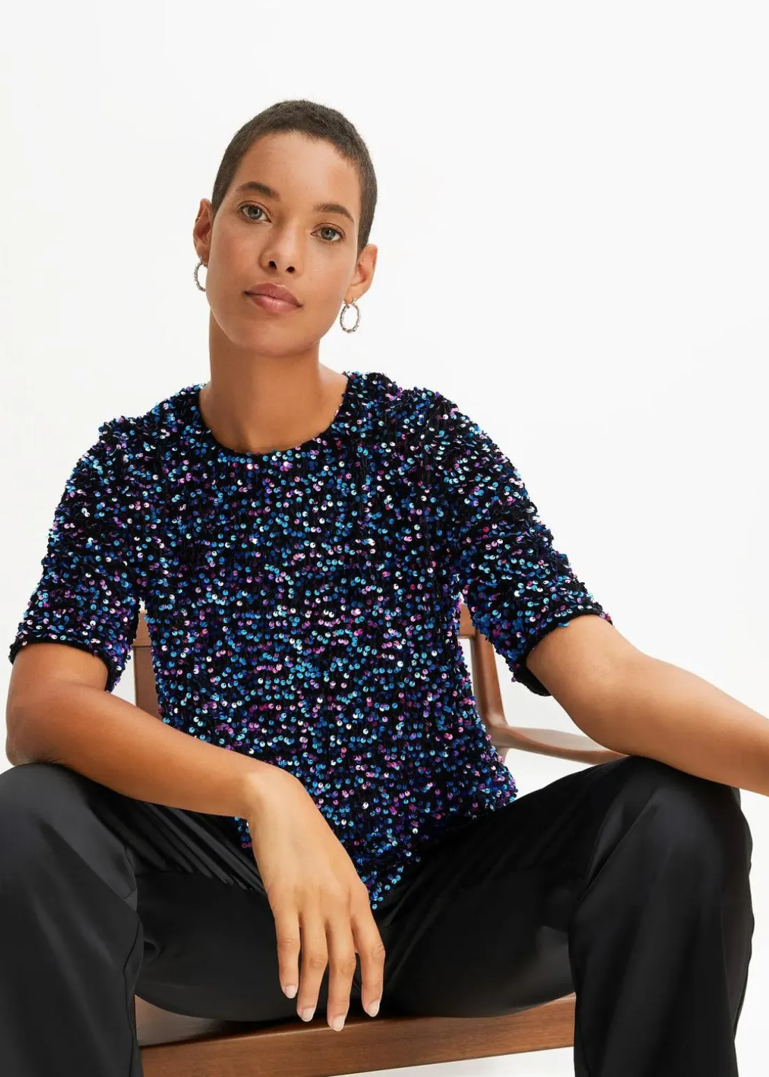 Pailletten-Shirt