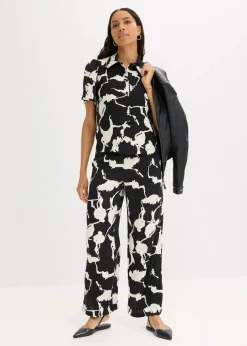 Palazzo-Hose aus fließendem Satin