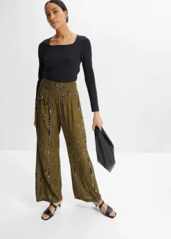 Palazzo-Hose aus fließender Viskose