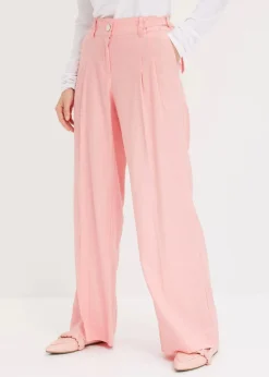 Palazzo-Hose aus leichtem Leinen-Mix