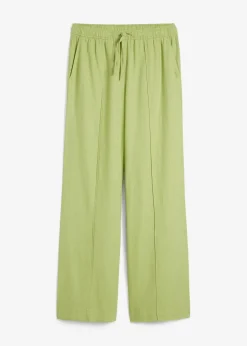 Palazzo-Hose aus leichtem Leinen-Viskose-Mix